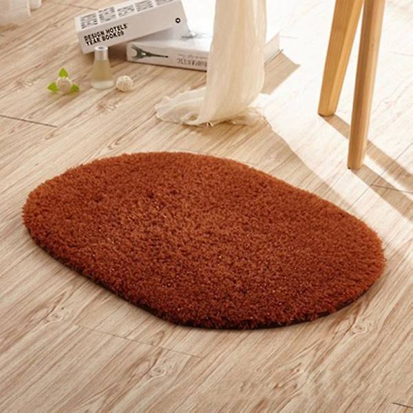 Vettä imevä soikea pehmo liukumaton lattiamatto matto Olohuoneen ovimatto matto Jikaix Wine Red 50*80cm
