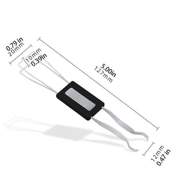 Keycap Puller Universal Keyboard til Key Cap Puller til Mekanisk Tastatur Keycaps Nøglefjerner Reparation 2 I 1 Brug Sort Svart