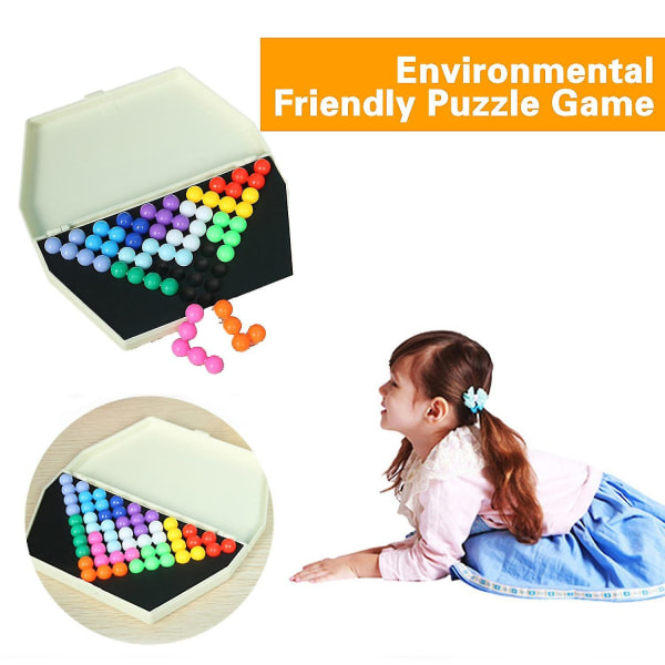 Lasten 1- set älyhelmipyramidipeli, opettavainen aivoharjoituslelu värikkäillä palloilla mukaansatempaava palapeli
