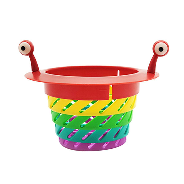 Vask Sil Cartoon Rainbow Design Vask Filter Sammenleggbart avløpshull filter for hjemmebad kjøkken