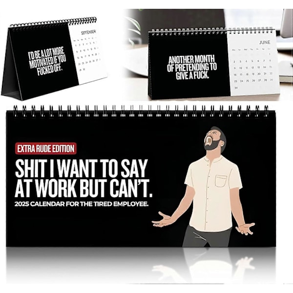 Sh*t I Want To Say At Work 2025 -kalenteri, 10' x 5' - hauska kalenteri väsyneille työntekijöille, sarkastinen ja kekseliäs lainauksia toimistolle 3pcs