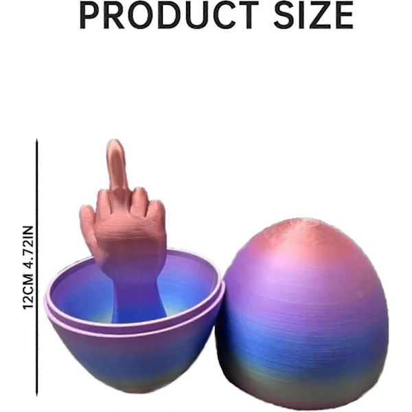 3D-printede påskeæg - Overraskelse med langfinger, kreativ langfinger-ornament, personlig fingergave til dine kære A