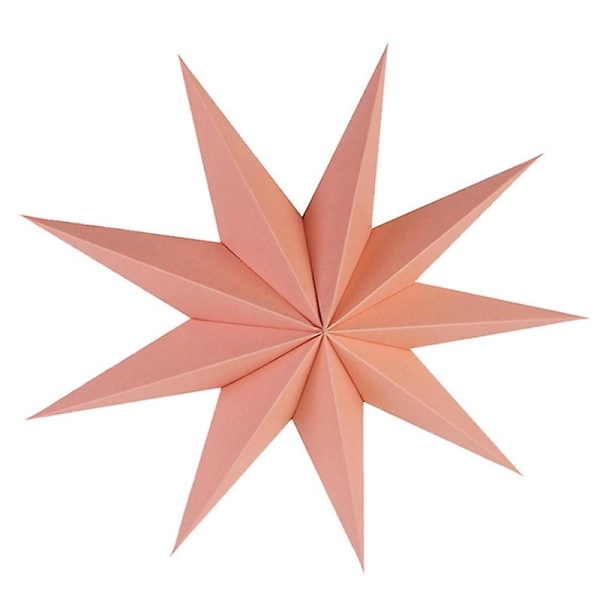 30 cm Ni-spisset stjerne Papir Barnerom Hengende Nyttårsfest Ornament Dekor Pink