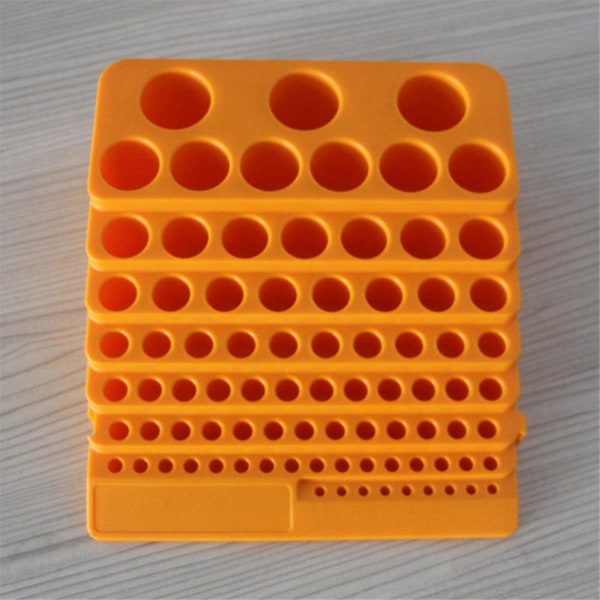Plastborespids endefræser Opbevaringsboks til fræser CNC-værktøj U-boredele Opsamlingskasse 2P Yellow