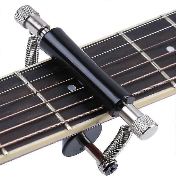 2-pack Gitarr Rullande Capo Glidande Justerbar Rostfritt Stål Modulationsklämma