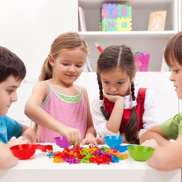 Montessori Spil 2 3 4 5 År Gamle (9*9*17CM), Tælling og Sortering