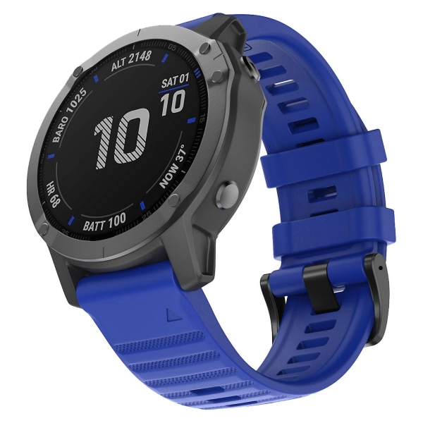 Utskifting av klokkerem, myk silikon 22 mm/26 mm hurtigutløser klokkerem, kompatibel med Garmin Fenix ​​6/fenix6 Pro/approach S60/compatibleerunner935/co White 22 mm