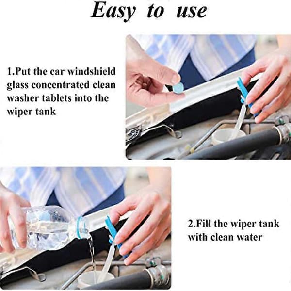 500 kpl auton tuulilasin lasin tiivistetty pesutabletti kiinteä auton poretabletti lasin kiinteä pyyhkimen puhdistustabletti autoon 200pcs