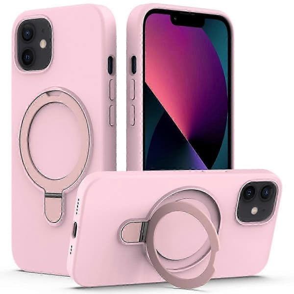 Magnetisk deksel til iPhone 11 med ringstativ PC+Silikon Fallsikkert telefondeksel Sti Style E
