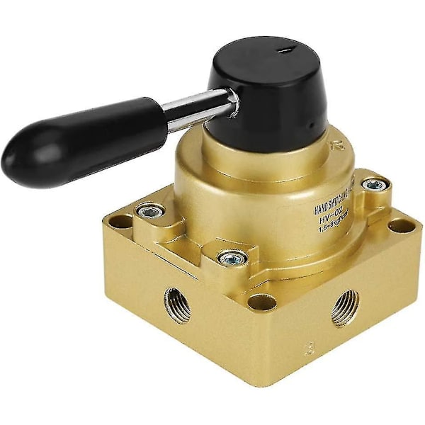Hv-02 3-positions 4-vägs pneumatisk ventil 1/4\" Pt-port Hy