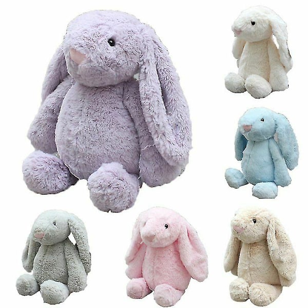 Pehmeä Pupu Plussilelu, Täytetty Jänis, Lasten Pääsiäislahja Nuken Penda-hy Purple 25cm