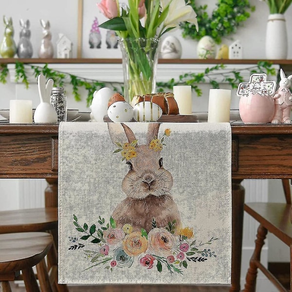 Påskehare Bordløber Forår Kaniner Påske Duge Påske Motiv Borddekoration