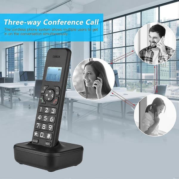 D1102B Trådløs telefon med telefonsvarer, nummerpresentasjon/samtale venter
