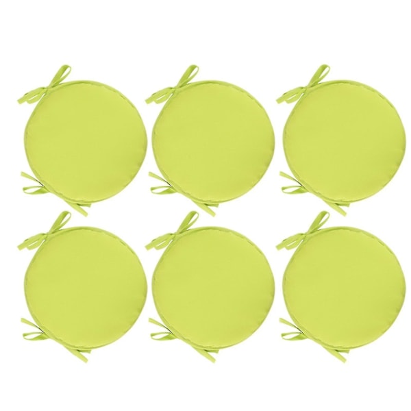 Puter Uteplass Hjem Innendørs/utendørs Stolputer Ro Sete Fortykket Spisestue Stol Pute Ro krakk Tender Yellow 6pcs