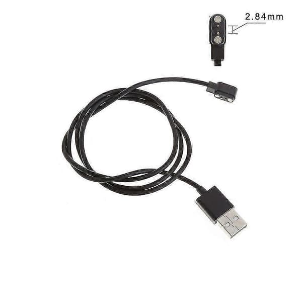 Opladerkabel til Smartwatch Universal USB Magnetisk Opladerkabel Svart