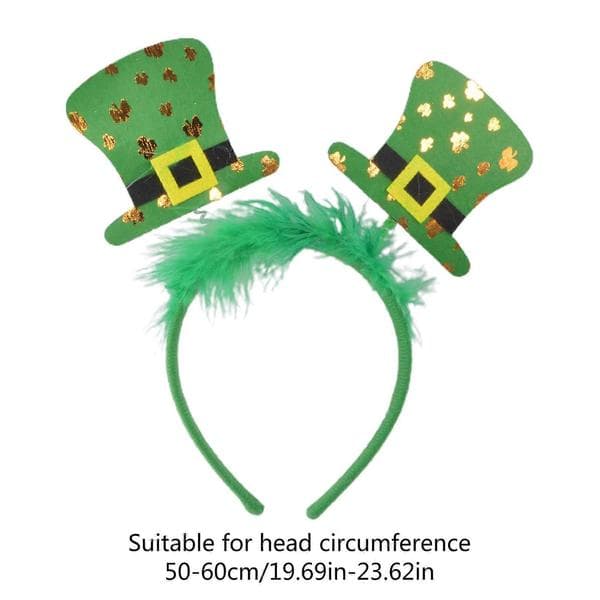 Shamrock Head Bopper Festlig irsk hatt hårtilbehør til St. Patrick's Day C2