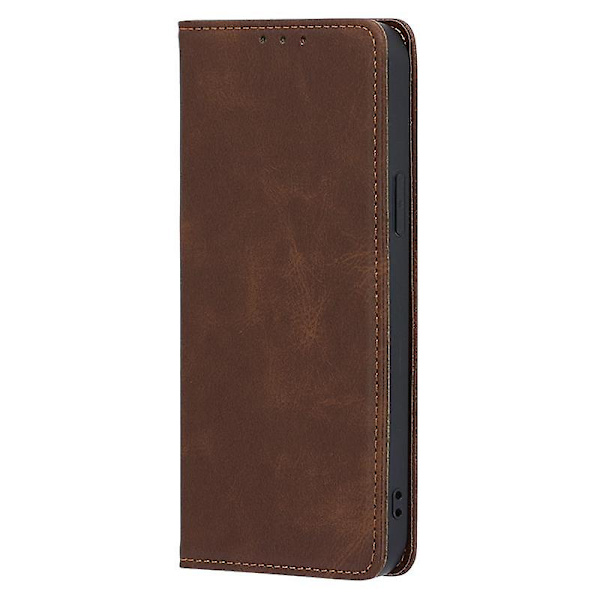 For Honor X7a 5G Calf Texture Phone Case Magnetisk Autoabsorberet Pung Læder Stand Cover-Brun Brown, Brown Style E Honor X7a 5G