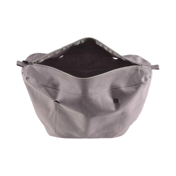 Vanntett solid lerretinnsats Innerfôr Innsats Glidelåslomme for Obag O Bag Håndveske Veske Lys Grå Light gray 39*12*31Cm