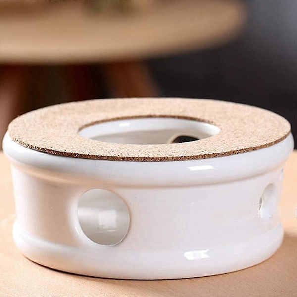 Klassisk Porcelæns Tekandevarmer (hvid søjle)