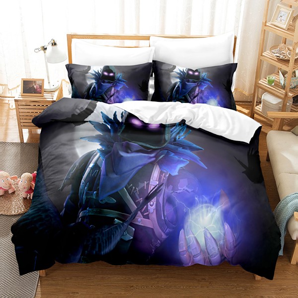 Sarjakuvahahmoilla koristeltu lasten peli Fortress Night -pussilakanasetti, 3D-digiprintti, kolmiosainen setti 10 140*210