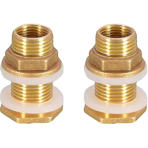 1/2\" Messing Tank Slange Sæt, 2 Messing Tank Udløb 1/2\" Messing Tank Forbindelse Til Regn Tønde Hane Regnvand Tank