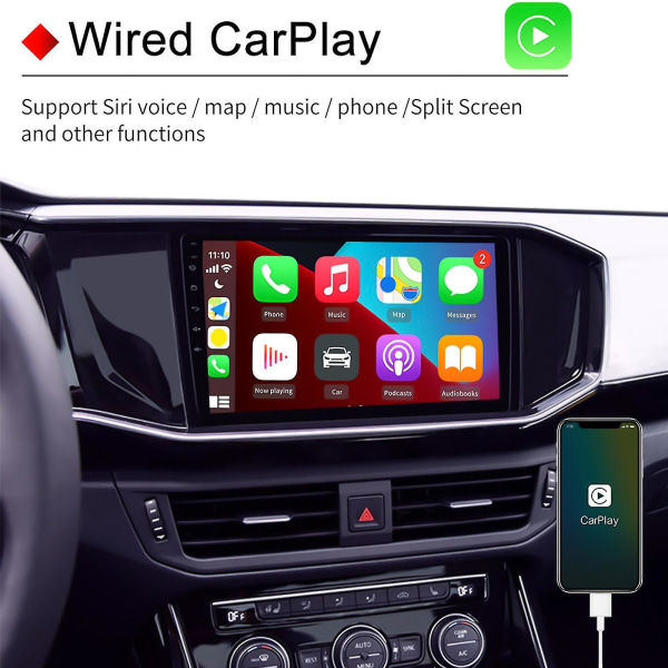 Usb-kablet Carplay-adapter Android Auto, med Android-system version 4.4 og nyere, understøtter spejlskærm og to-vejs interaktion