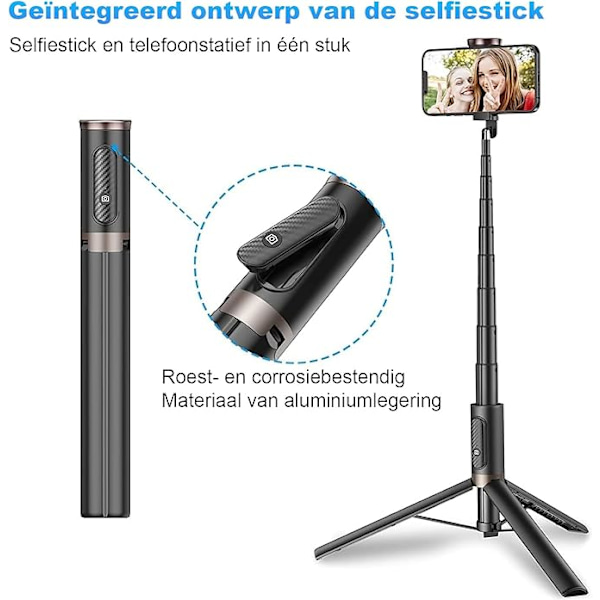152 cm Mobile Phone Selfie Stick, Extendable Tripod, Rotatable, Fl