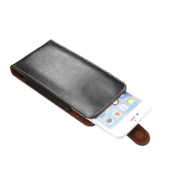 Split Leather Pouch Cover Holster med Belteklips for iPhone 6s Plus/6 Plus Etc