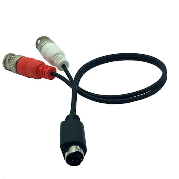 S-video 4-polet han-stik til to BNC han-stik Y-splitter konnektor adapterkabel ledning 25cm/1.5m 0.25M