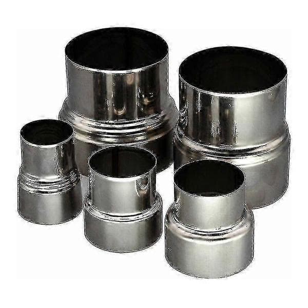 Rustfrit stål 80 mm 60 mm skorstensrøradapter til pejs (1 stk.)