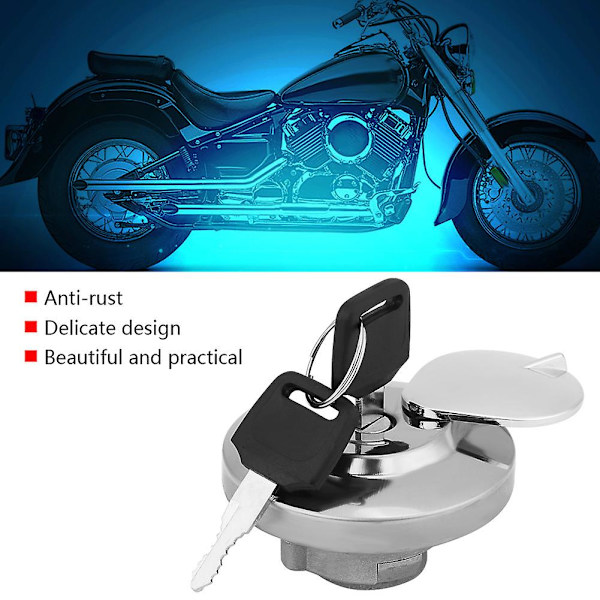Motorcykel Bränsle Gas Tanklock med 2 Nycklar för Honda Shadow Spirit VT750 DC C2 VLX VT600 NO.91146