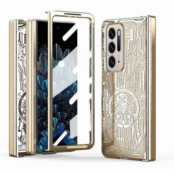 Galvaniseringsetui kompatibelt med foldbare smartphones Gold