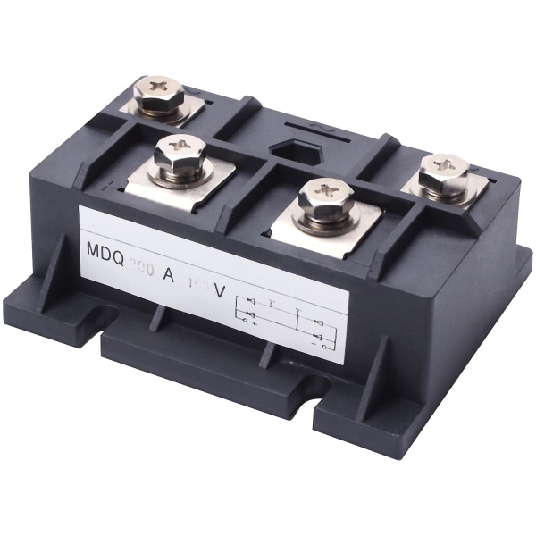 200a 1600v diodemodul enkeltfaset broensretter Mdq-200a Black Silver Tone