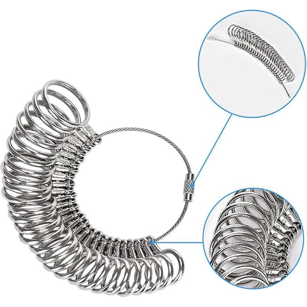 Ringmåler fingerstørrelsesmåler målering fingermåler ringverktøy beltering mandrel