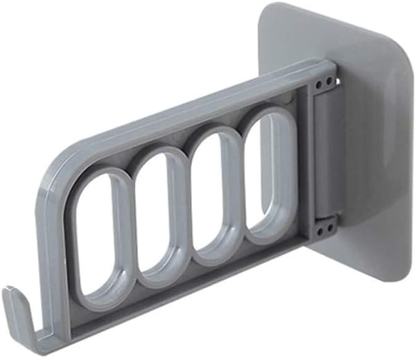 Portable Wall-Mounted Storage Shelf Indoor Clothes Hanger Self-Adhesive