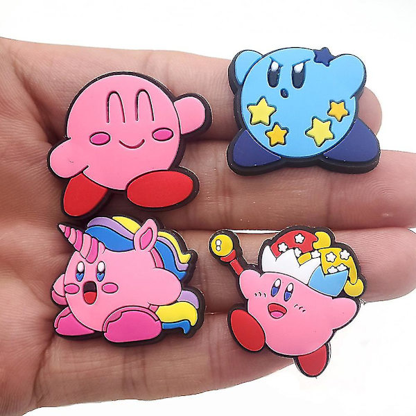 10 stk Cartoon Kirby Shoe Charms Dekorasjon For Diy Croc Clog Sandaler Tilbehør