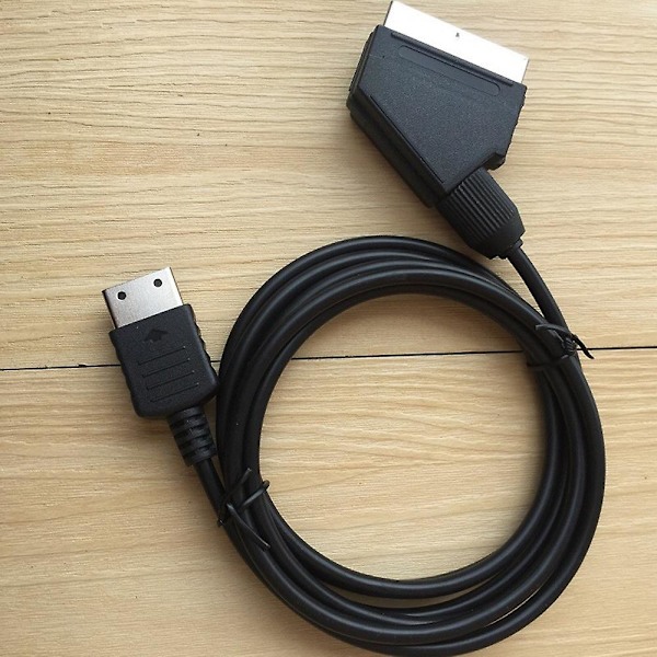 1,8M/6Ft Scart-kabel for Dreamcast DC for DC-kabelledning Scart-kabel for Dreamcast DC128 Host black
