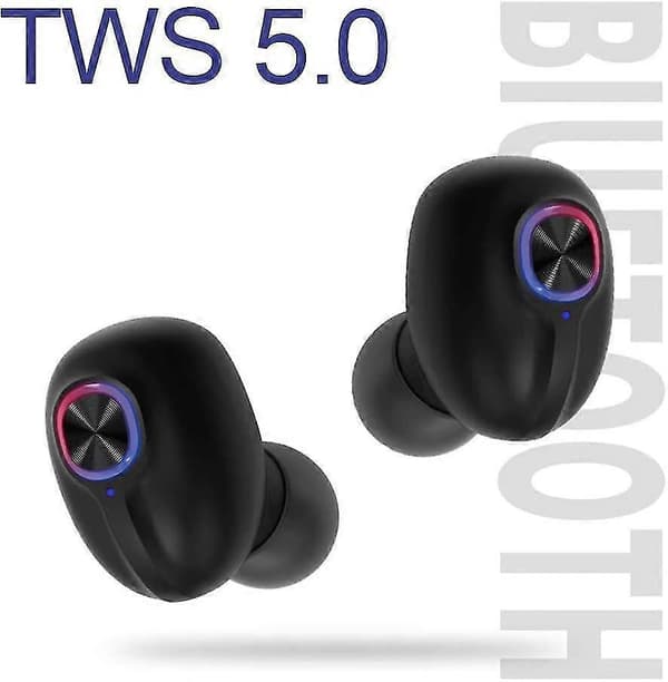 Trådløs Bluetooth-øretelefon 5.0 Vanntett, TWS Trådløs Bluetooth-ørepropp Ladeetui Mini (Gull)