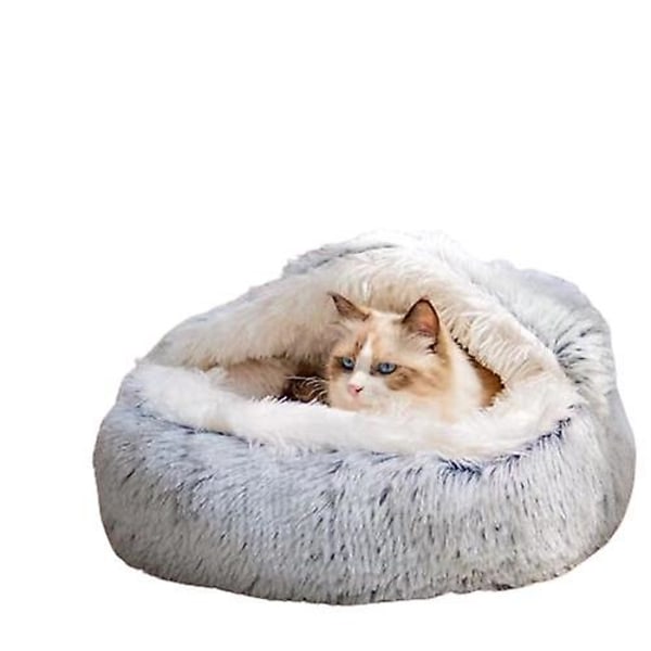 Cat beroligende seng, varm myk plysj hunde kattepute Green 50cm