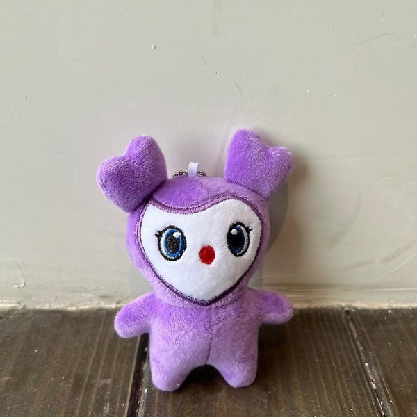 Lovelys Plys Korean Super Star Plys Legetøj Tegnefilm Dyr To gange Momo Dukke Nøglering Vedhæng Nøglespænde Plys Toy Til Fans Piger 1pc*purple 10cm