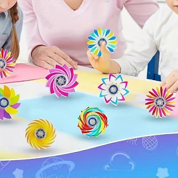 Fidget Spinners 18-pack, Mini Akryl Finger Spinners, Inga Batterier, Blandade Stilar för Partyfavoriter Klassrumspriser 18pcs