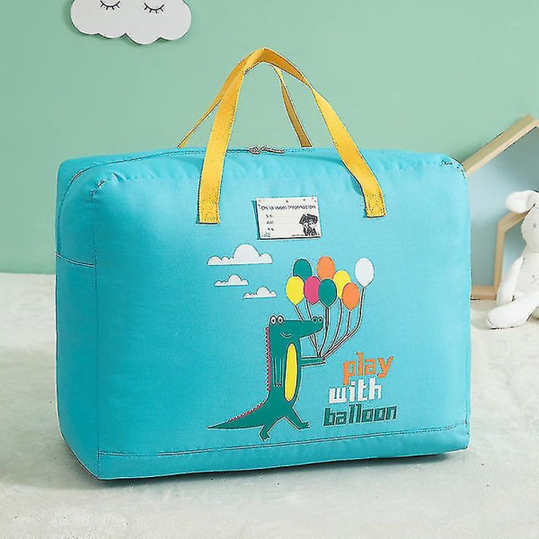 Vanntett og støvtett kles- og dynetrekk sky blue dinosaur 45 x 19 x 39cm