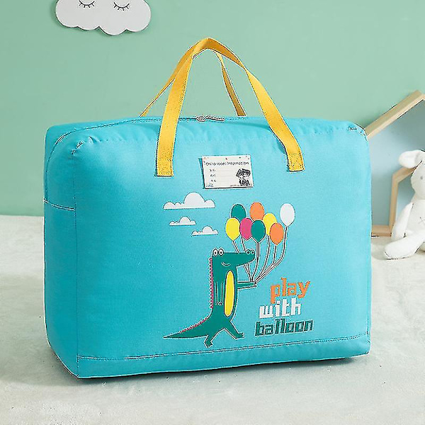 Vanntett og støvtett kles- og dynetrekk sky blue dinosaur 50 x 25 x 42cm