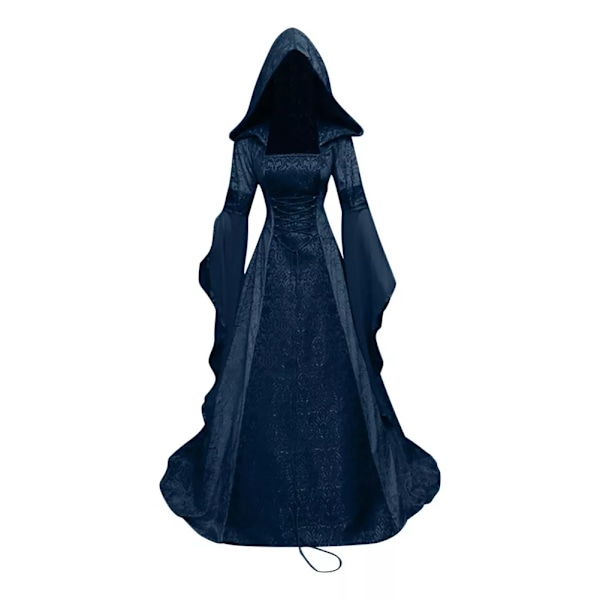 Goottilainen Huppupuku Morsiuspuku Cosplay Halloween Azul marino L