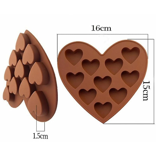 Hjerteformet silikonform Sjokoladeform for fondantkake