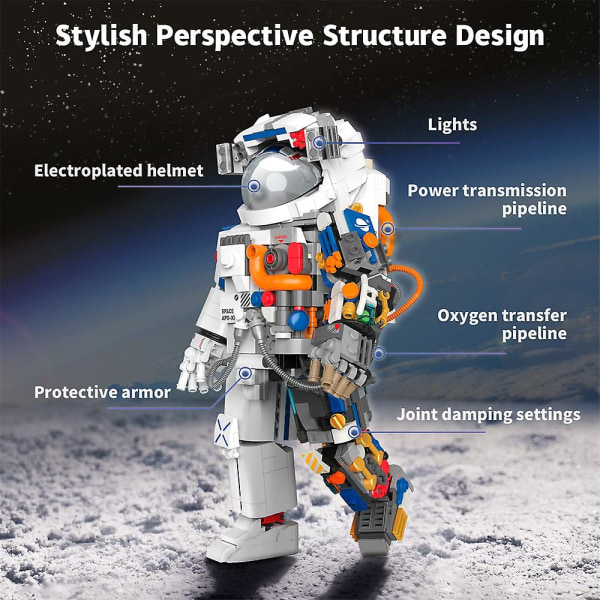 Rumudforskning Astronautlegetøj, byggesæt, pædagogisk stammelegetøj Byggeteknik byggeklodser læringssæt