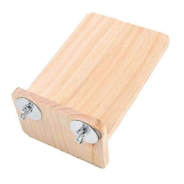 Slitesterk Hamsterleke i Tre - Morsomt Solid Springbrett for Hamster og Mus
