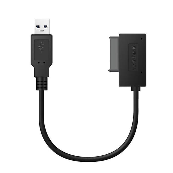 Nyeste USB 2.0 til Mini Sata II 7+6 13pin adapterkonverterkabel for bærbar DVD/CD
