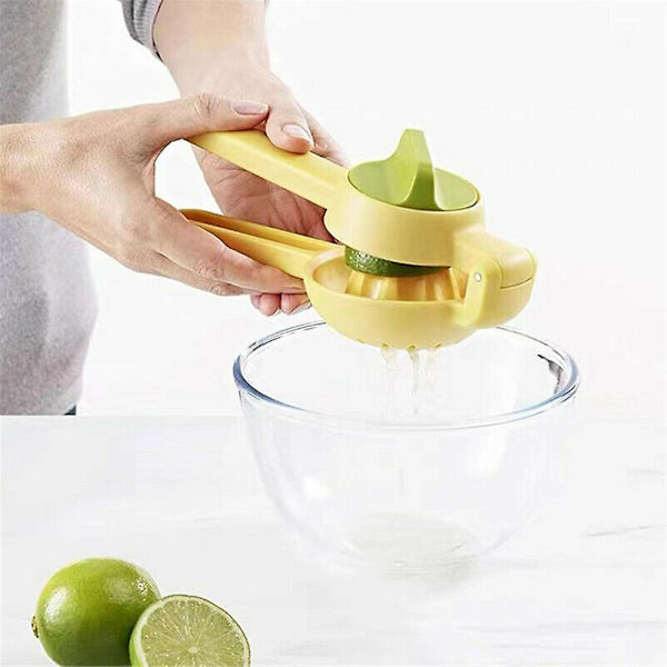 Simpel manuel juicer Husholdnings lille citronklip køkkenpresser Yellow