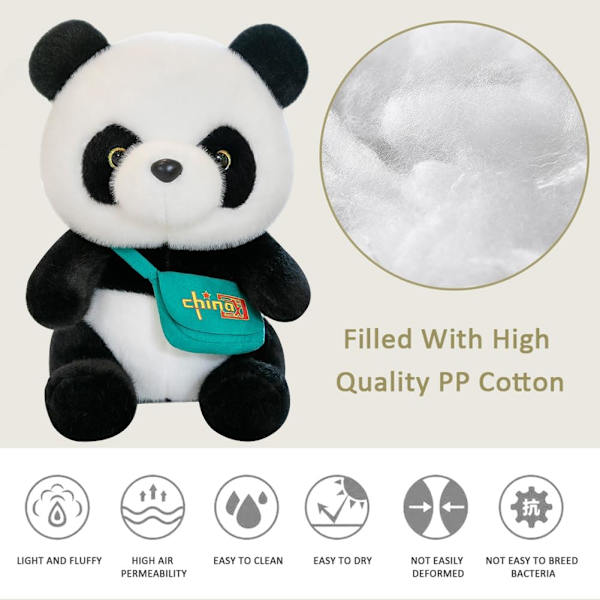 Panda plyschleksak, Panda gosedjur leksak Mjuk gosig plyschleksak Panda plyschdocka Gosedjur docka Plyschdocka Plyschleksak Panda